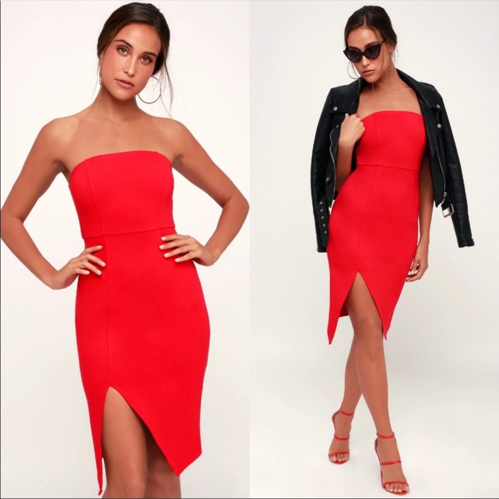 Lulu’s Red Midi/ Mini Dress